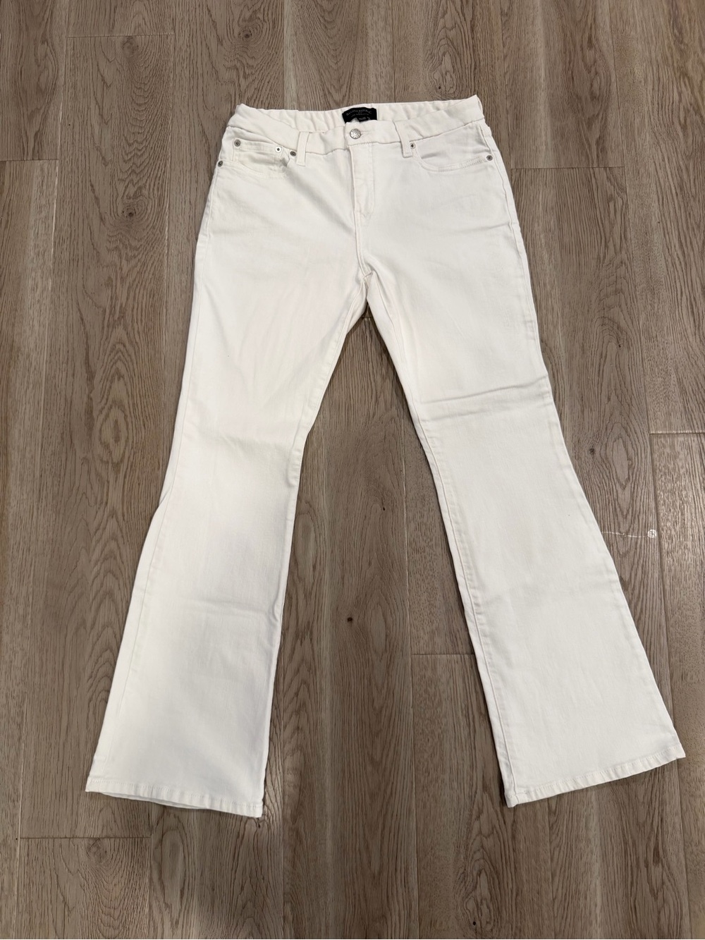 Banana Republic White Flare Jeans - Mid-Rise Wide Leg